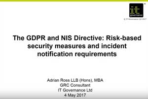 Free GDPR webinar download: The GDPR and NIS Directive