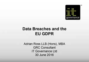 Free GDPR webinar download: Data breaches and the GDPR